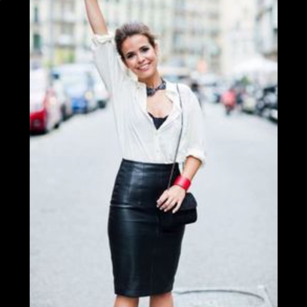 New Rachel Zoe Faux Leather Pencil Skirt